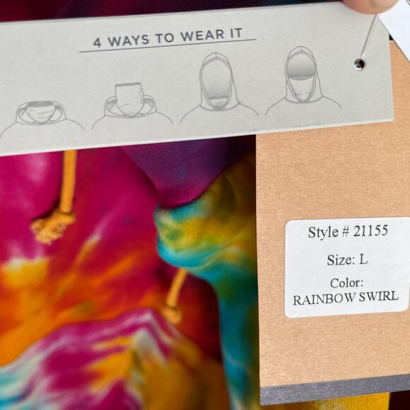 MV SPORT HOODIE WITH FACE COVERING / GATOR  BRAND NEW WITH TAG - SIZE LARGE - Picture 3 of 3